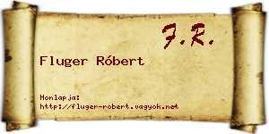 Fluger Róbert névjegykártya
